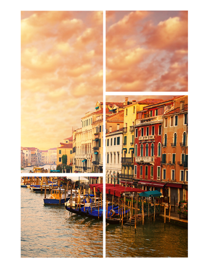 Модульная картина Солнечная Венеция