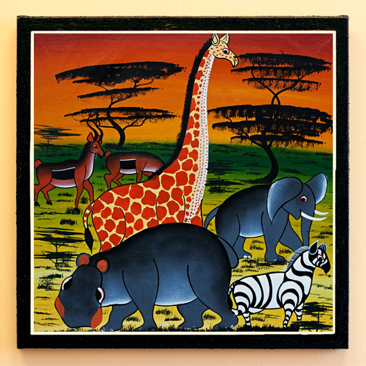 Декоративная картина Слон, Жираф и Бегемот
