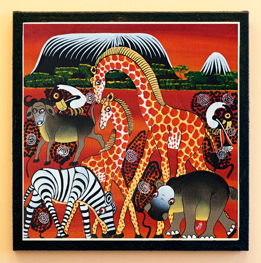 Декоративная картина Любовь жирафа