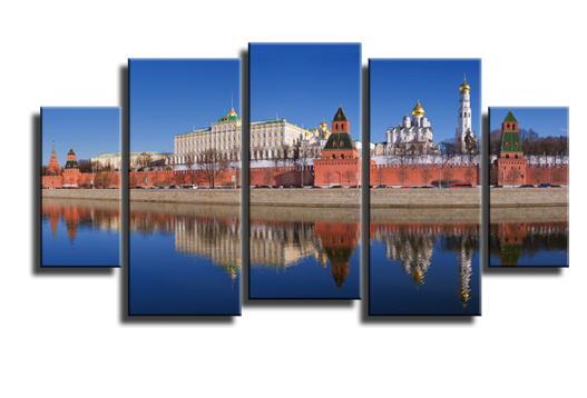 Модульная картина Московское отражение