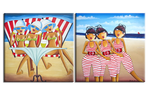 Модульная картина Пляжный диптих - 2