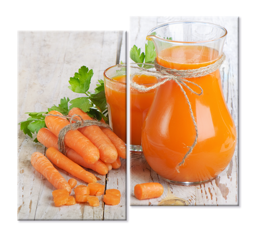 Модульная картина Морковный сок
