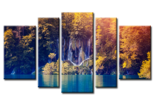 Модульная картина Радужный водопад