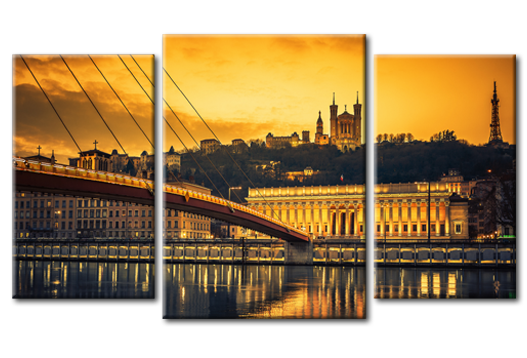Модульная картина Золотой мост