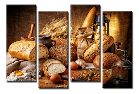 Модульная картина Ароматный хлеб