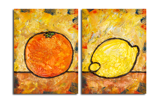 Модульная картина Апельсин и лимон