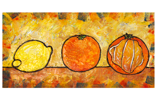 Триптих Апельсин и лимон