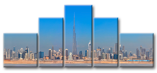 Модульная картина Панорама Дубая