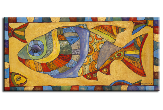 Декоративная картина Орнаментальная рыбка