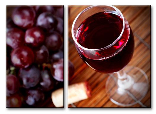 Модульная картина Виноградное вино