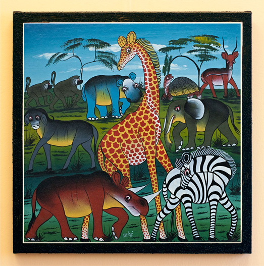 Декоративная картина Жирафа и друзья