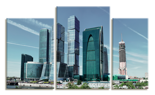Модульная картина Москва Сити