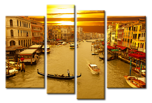 Модульная картина Венецианская дорога
