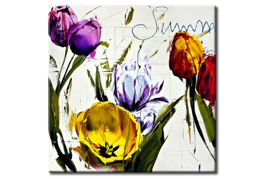 Декоративная картина Солнечные тюльпаны