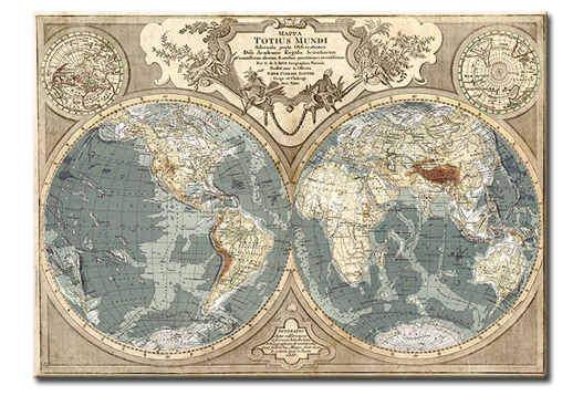 Постер на холсте Карта мира